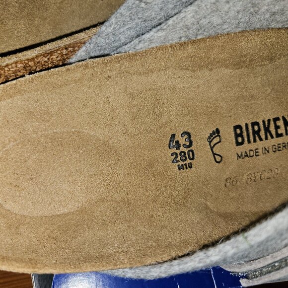 Birkenstock Uji Natural Leather/Felt - Light Gray [Sz 43 | US 10] - Picture 5 of 6